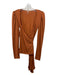 Free People Size S Burnt Orange Modal & Polyester Blend Long Sleeve Wrap Top Burnt Orange / S