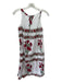 Madison Mathews Size S White, Green, Red Cotton Floral V Neck Sleeveless Dress White, Green, Red / S