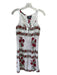 Madison Mathews Size S White, Green, Red Cotton Floral V Neck Sleeveless Dress White, Green, Red / S