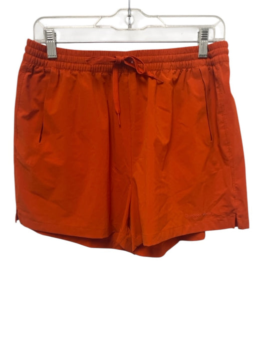 Outdoor Voices Size Large Orange Nylon Blend Elastic Drawstring Waist Shorts Orange / Large