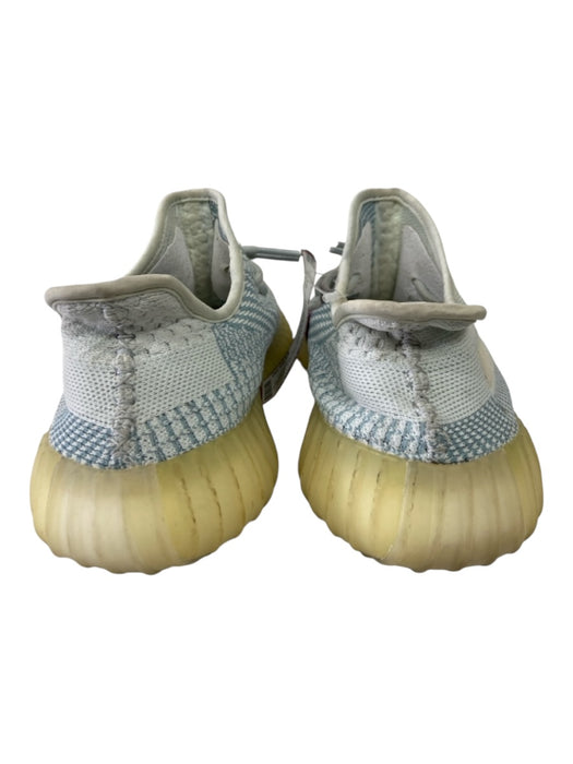 Adidas Yeezys Shoe Size 7.5 Cream & Light Blue Print Synthetic Knit Sneakers Cream & Light Blue Print / 7.5