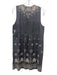 Johnny Was Size M Gray & multi Cotton Embroidered Sleeveless Split V neck Dress Gray & multi / M