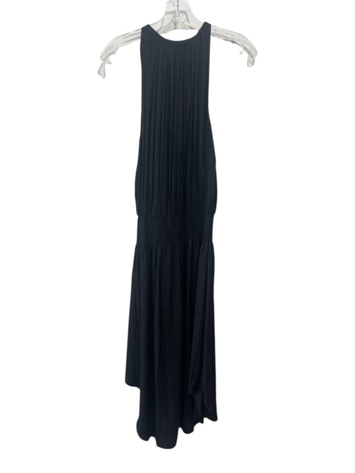 Ramy Brook Size M Black Polyester Smocked Sleeveless Dress Black / M