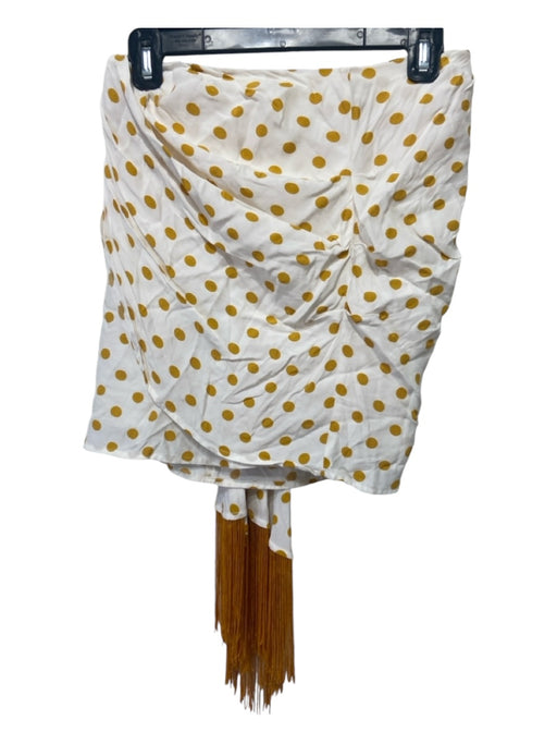 House of Harlow x Revolve Size S White & yellow Viscose Polka Dots Mini Skirt White & yellow / S