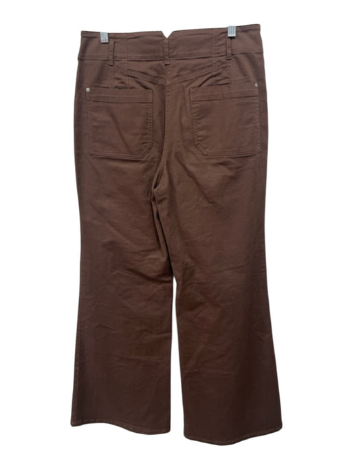 Maeve Size 31 Brown Cotton Blend Denim Patch Pocket Button & Zip Fly Jeans Brown / 31