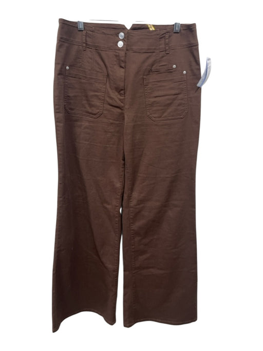 Maeve Size 31 Brown Cotton Blend Denim Patch Pocket Button & Zip Fly Jeans Brown / 31