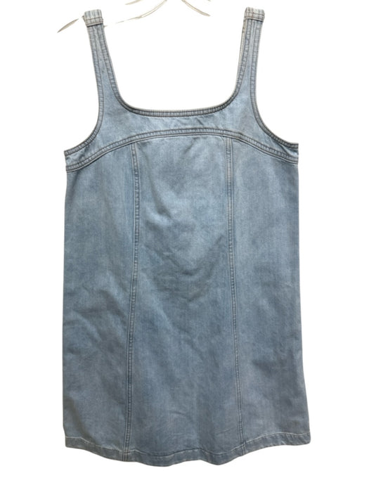 Madewell Size 0 Light Wash Cotton Denim Sleeveless Paneled A line Dress Light Wash / 0