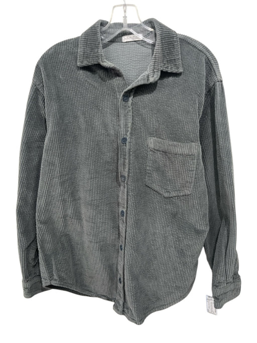 Free People x CP Shades Size S Sage green Cotton Blend Corduroy Collared Top Sage green / S