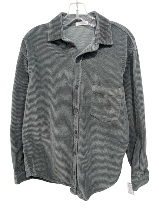 Free People x CP Shades Size S Sage green Cotton Blend Corduroy Collared Top Sage green / S