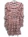 Ulla Johnson Size 4 Pink, Purple & Black Silk Chiffon Tie Dye Above Knee Dress Pink, Purple & Black / 4