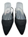 Anthropologie Shoe Size 7 Black textile upper Mesh Pointed Toe Slingback Flats Black / 7
