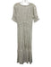 Love Shack Fancy Size 4 White Cotton Short Puff Sleeve Sheer Lace Buttons Dress White / 4