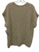 SABO Size 4 Cream White Cotton Textured Knit Short Dolman Sleeve Mini Skirt Set Cream White / 4