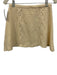 SABO Size 4 Cream White Cotton Textured Knit Short Dolman Sleeve Mini Skirt Set Cream White / 4