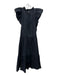 Ulla Johnson Size 12 Black Cotton ruffles Keyhole Back Midi Dress Black / 12