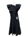 Ulla Johnson Size 12 Black Cotton ruffles Keyhole Back Midi Dress Black / 12