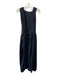 Doen Size XL Black Ramie Sheer Sleeveless Maxi Dress Black / XL