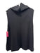 Wyeth Size L Black Viscose Blend Mock Neck Slits Sleeveless Top Black / L