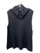 Wyeth Size L Black Viscose Blend Mock Neck Slits Sleeveless Top Black / L