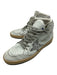 Golden Goose Shoe Size 37 White & Silver Leather Glitter Star High Top Sneakers White & Silver / 37