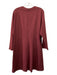 Lafayette 148 Size L Burgundy Viscose Blend 3/4 Sleeve Shift Dress Burgundy / L