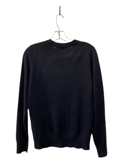 Theory Size L Black Cashmere Ribbed Hem Crew Sweater Black / L