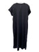 All Saints Size 12 Black Cotton Cap Sleeve Slit Maxi Dress Black / 12