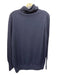 Ann Mashburn Size XL Navy Cashmere Ribbed Hem Turtle Neck Sweater Navy / XL