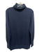 Ann Mashburn Size XL Navy Cashmere Ribbed Hem Turtle Neck Sweater Navy / XL