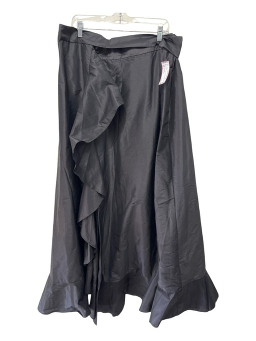 Ann Mashburn Size L Black Wrap Tie Maxi Skirt Black / L