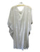 Two Size Est L Cream Cotton Sheer Pleated Detail Tunic Dress Cream / Est L