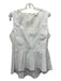 Veronica Beard Size 12 White Cotton Bustier Top Back Zip Sleeveless Top White / 12