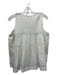 Ulla Johnson Size 10 White & Black Cotton Pleated seam detail Sleeveless Top White & Black / 10