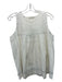 Ulla Johnson Size 10 White & Black Cotton Pleated seam detail Sleeveless Top White & Black / 10