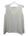 Ann Mashburn Size L Cream Silk V Neck Sleeveless Top Cream / L