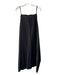 Deiji Studios Size L/XL Black Cotton Side Ties Midi Dress Black / L/XL