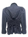 Sonia Rykiel Size 38 Navy Cotton 2 Buttons Smocking Gathered Detail Jacket Navy / 38