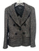 Derek Lam Size 4 Black & White Cotton Blend Long Sleeve Double Breast Jacket Black & White / 4