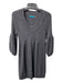 Alice + Olivia Size Est M Gray Wool Scoop Neck 3/4 Balloon Sleeve Ribbed Dress Gray / Est M