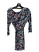 Ivanka Trump Size S Black, White, Multi Polyester Round Neck Long Sleeve Dress Black, White, Multi / S