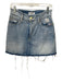 Frame Size 25 Light Wash Cotton Denim Mini Distressed Cut Off 5 Pocket Skirt Light Wash / 25