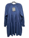 Cynthia Rowley Size XS Navy Black & Blue Cotton Long puff sleeve Dress Navy Black & Blue / XS