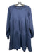 Cynthia Rowley Size XS Navy Black & Blue Cotton Long puff sleeve Dress Navy Black & Blue / XS