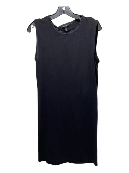 Rag & Bone Size XS Black Viscose Sleeveless Crew Neck Grommet Knee length Dress Black / XS