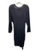 IRO Size S Dark Gray Heathered Scoop Neck Long Sleeve Knee length Dress Dark Gray / S