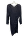 IRO Size S Dark Gray Heathered Scoop Neck Long Sleeve Knee length Dress Dark Gray / S