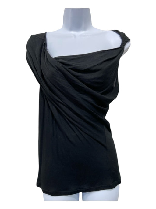 MaxMara Size S Black Viscose Cowl Neck Sleeveless Top Black / S