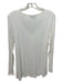 Hatch Size 2 White Rayon Blend Ribbed Henley Long Sleeve Top White / 2