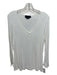 Hatch Size 2 White Rayon Blend Ribbed Henley Long Sleeve Top White / 2
