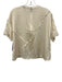 Vince Size XS Cream White Silk Short Sleeve Pintuck Detail Bias Cut Top Cream White / XS